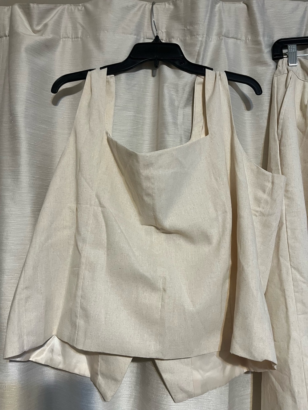 NWT XXL Two-Piece Linen Blend Vest and Wide Leg Pants Set from Beautiful - Picture 4 of 7